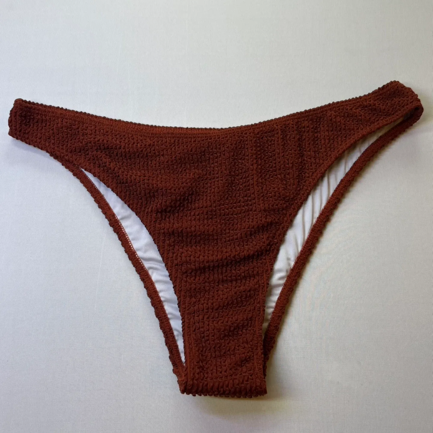 Ymisan Coffee Brown Textured Mid Rise Swimsuit Bottom Sz XL image indicator(2)