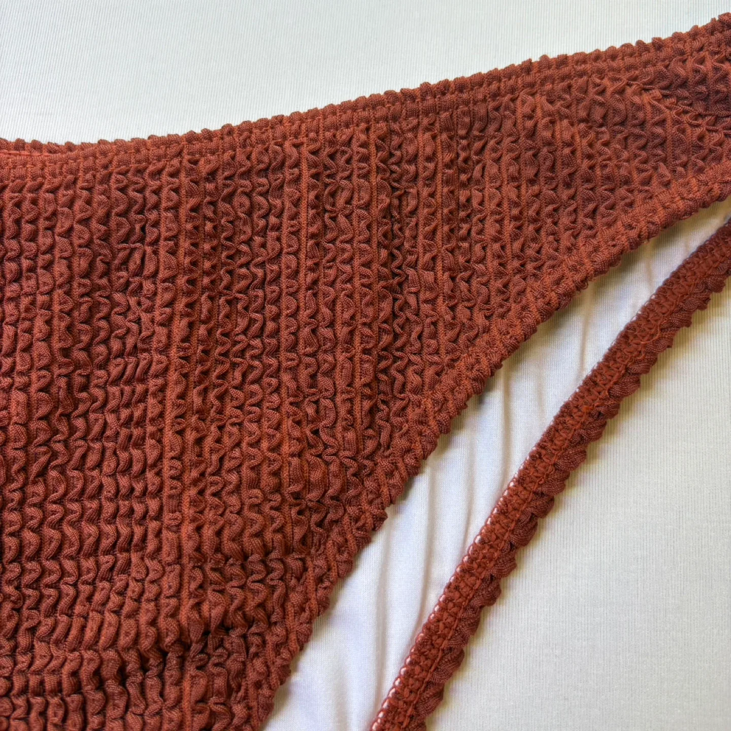 Ymisan Coffee Brown Textured Mid Rise Swimsuit Bottom Sz XL image indicator(3)