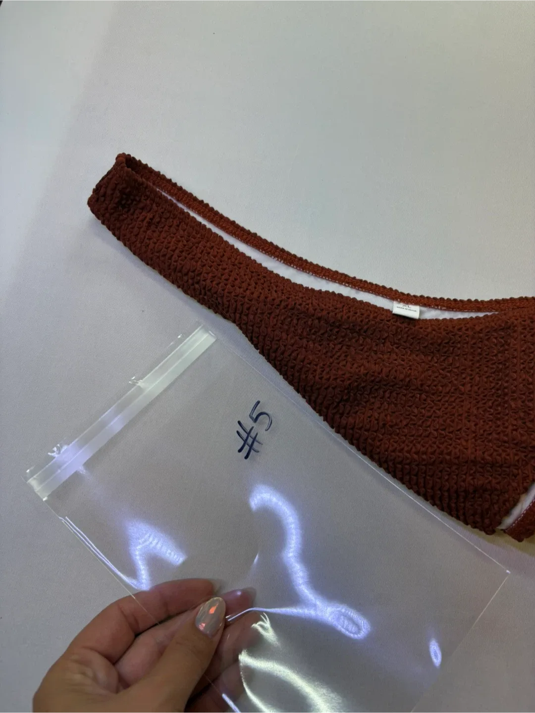 Ymisan Coffee Brown Textured Mid Rise Swimsuit Bottom Sz XL image indicator(9)