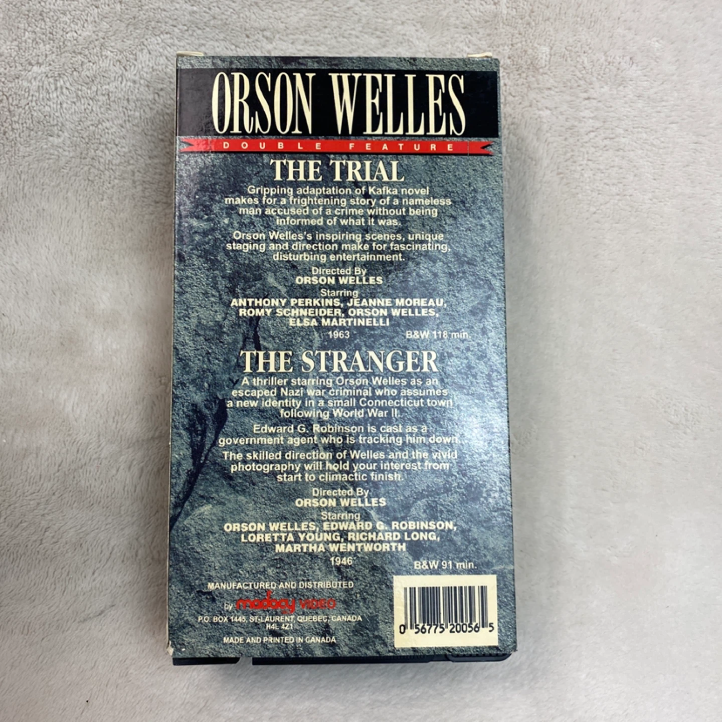 🥕Orson Welles Double Feature VHS: The Trial & The Stranger - photo 4