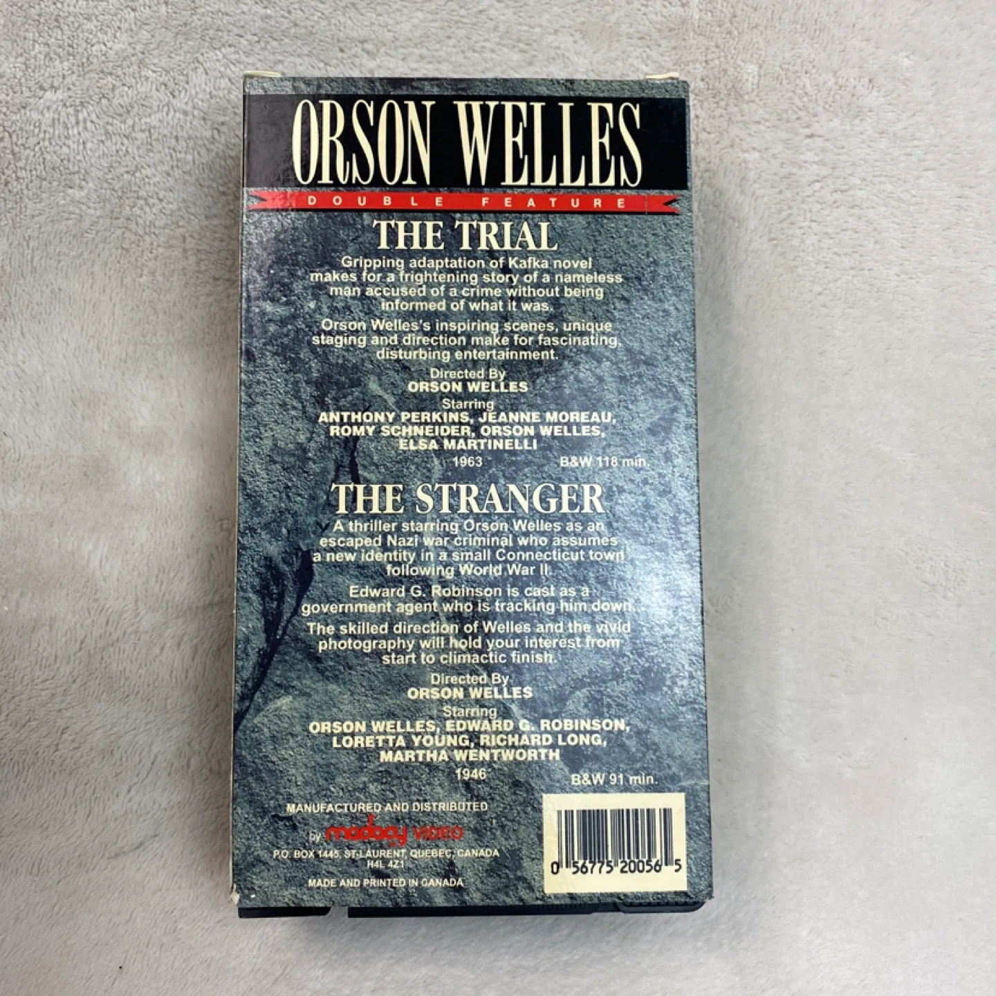 🥕Orson Welles Double Feature VHS: The Trial & The Stranger image indicator(4)