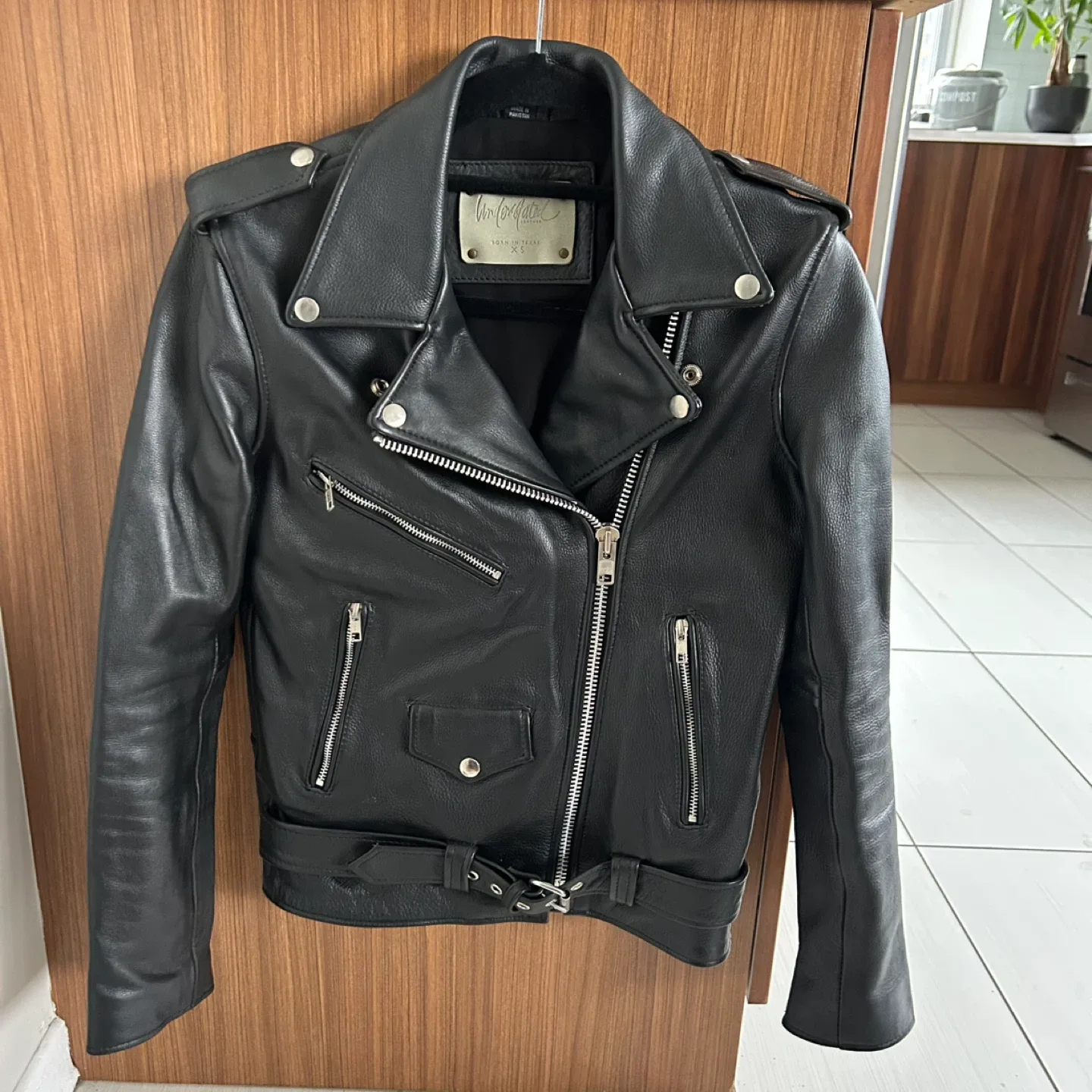Leather moto jacket XXS/XS by Understated Leather image indicator(3)