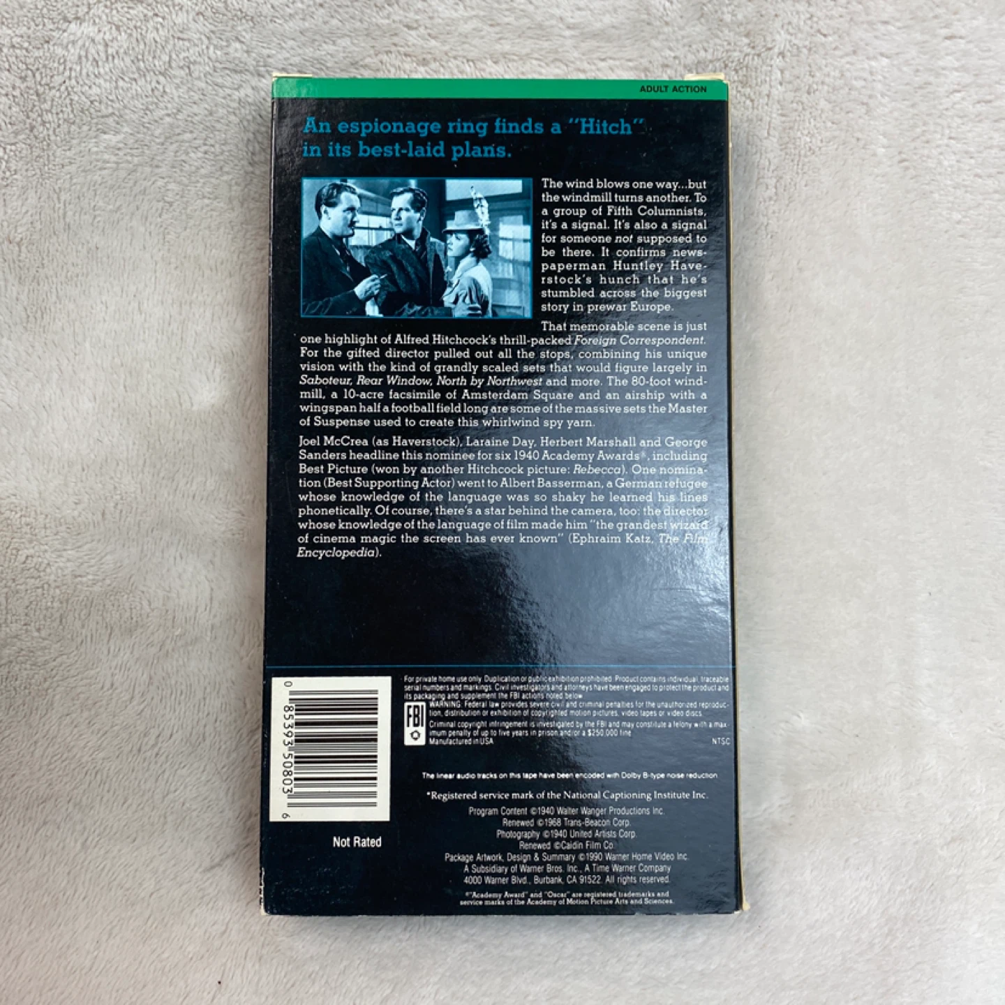 🥕Foreign Correspondent VHS - Alfred Hitchcock - photo 3