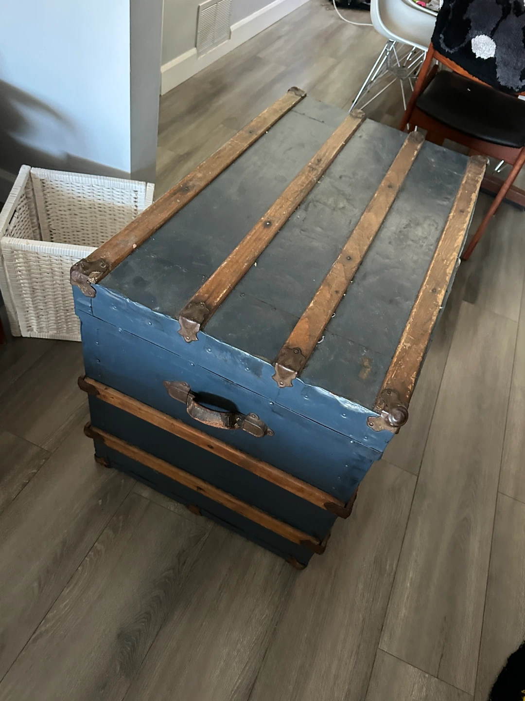 Vintage blue trunk