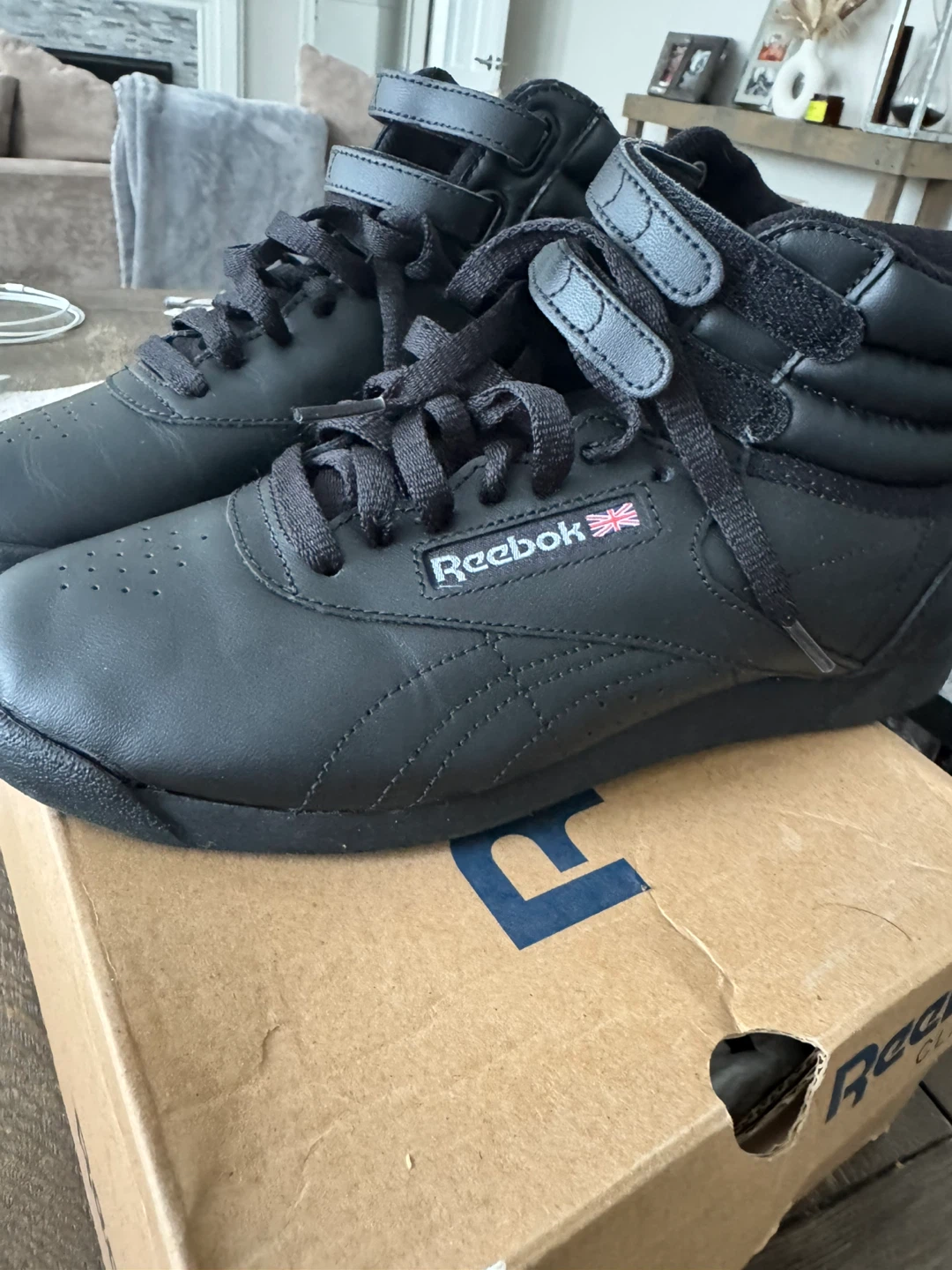 Reebok Classic High Top Sneakers - Black