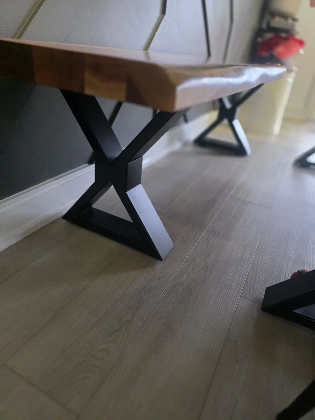 Live Edge Wood Dining Table with Bench image indicator(3)