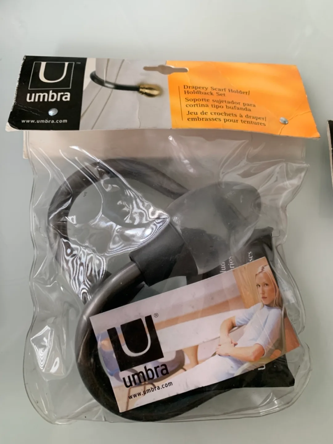 BRAND NEW - Umbra Drapery Scarf Holder / Holdback Set thumbnail