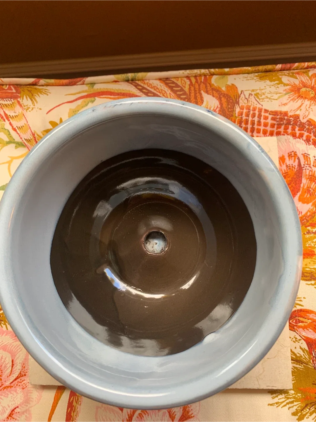 Light Blue Ceramic Flower Pot with Saucer image indicator(2)