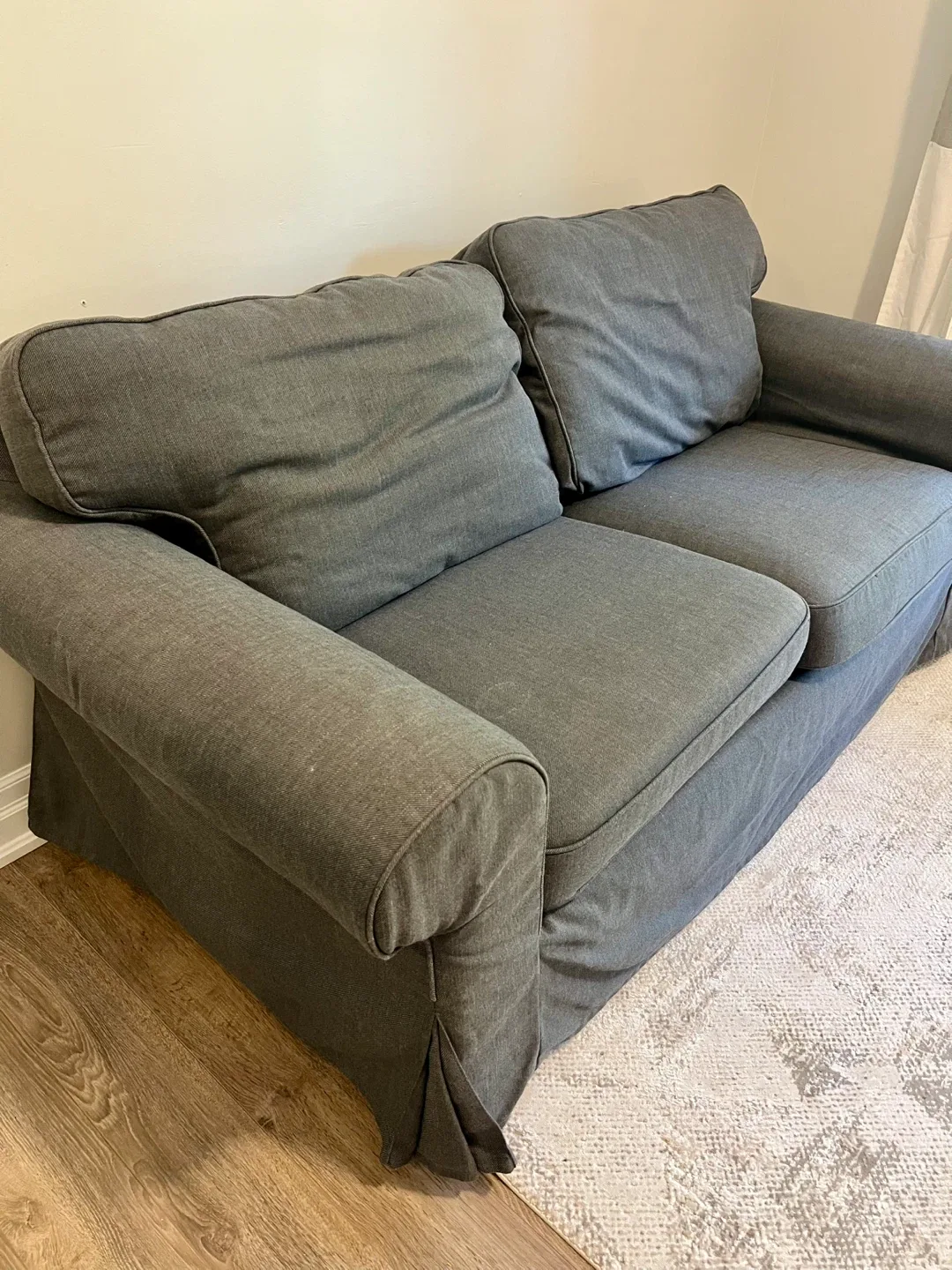 Grey Two-Seat Sofa.IKEA sofa with cover image indicator(3)