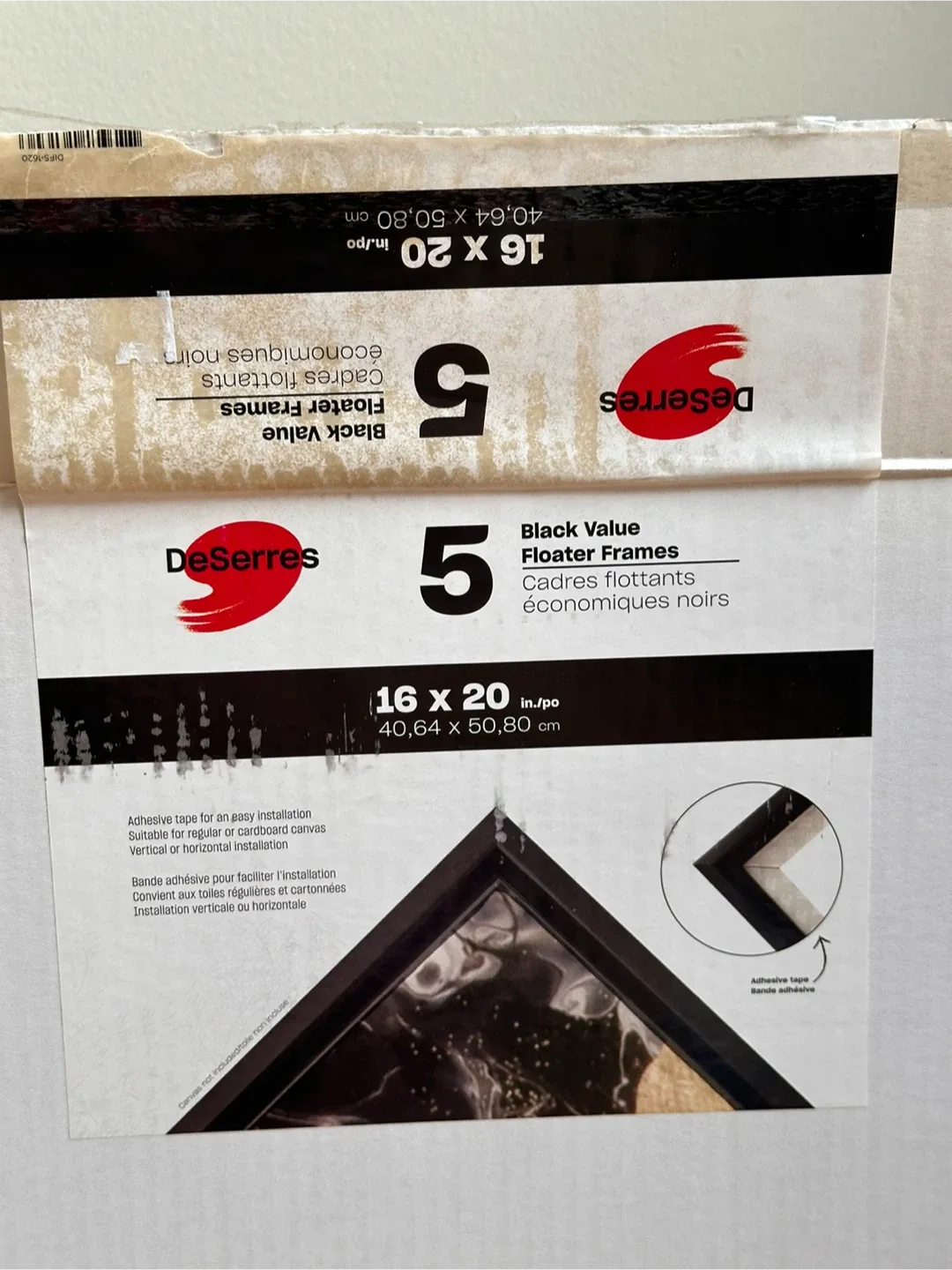 MOVING SALE New DeSerres Black Floater Frames thumbnail