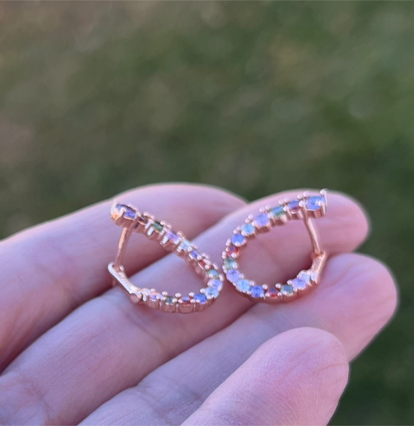 Rose Gold plated gentle colors Earrings - photo 2