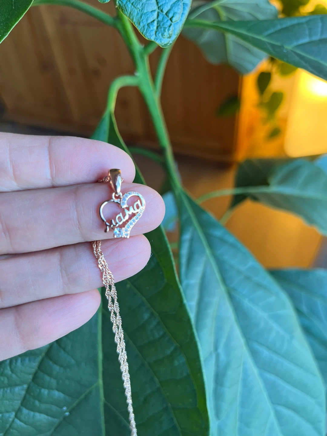 Mama Heart Pendant Necklace. Gold plated - photo 4
