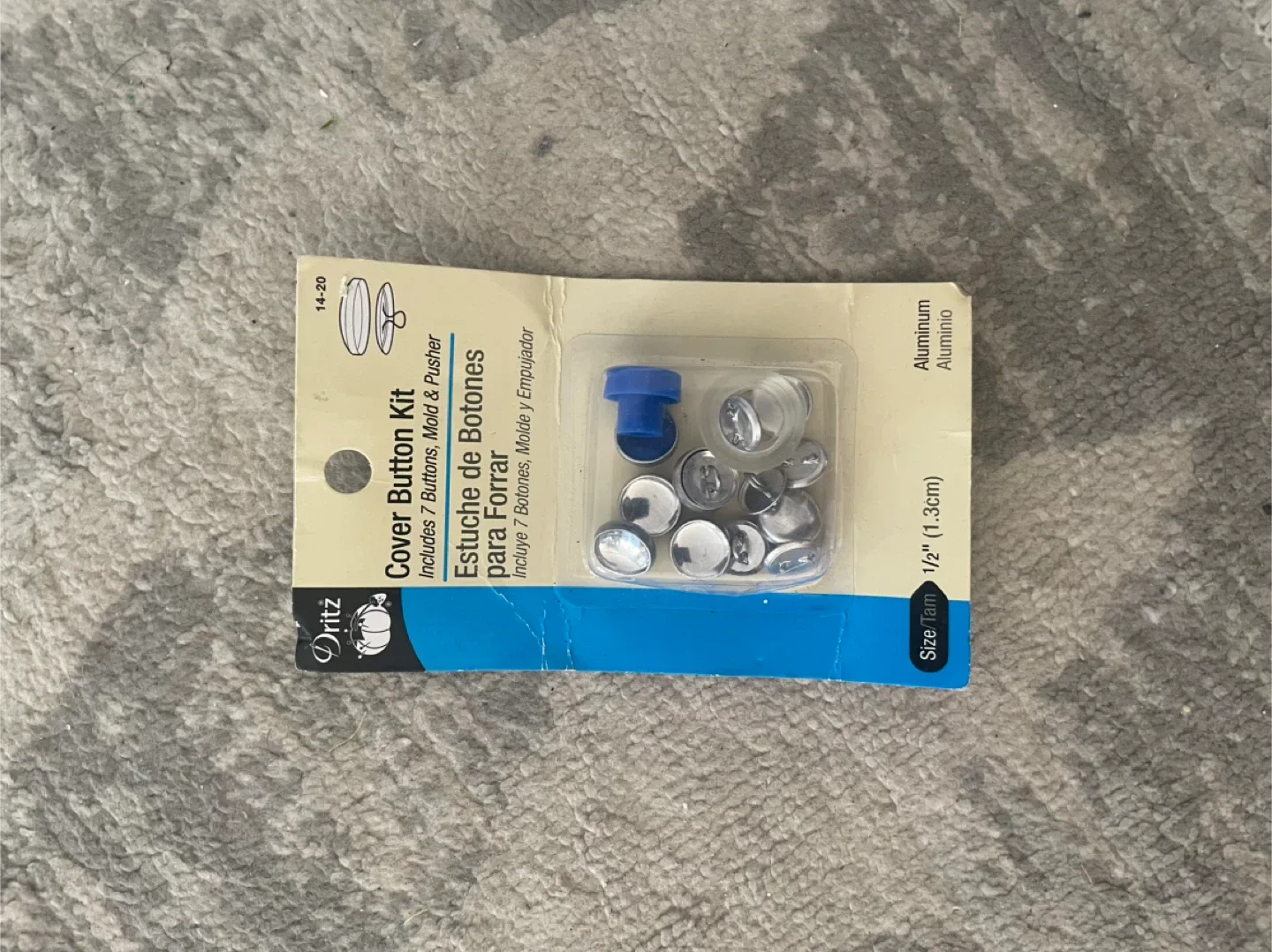 🥕 Cover Button Kit - 1/2 inch thumbnail