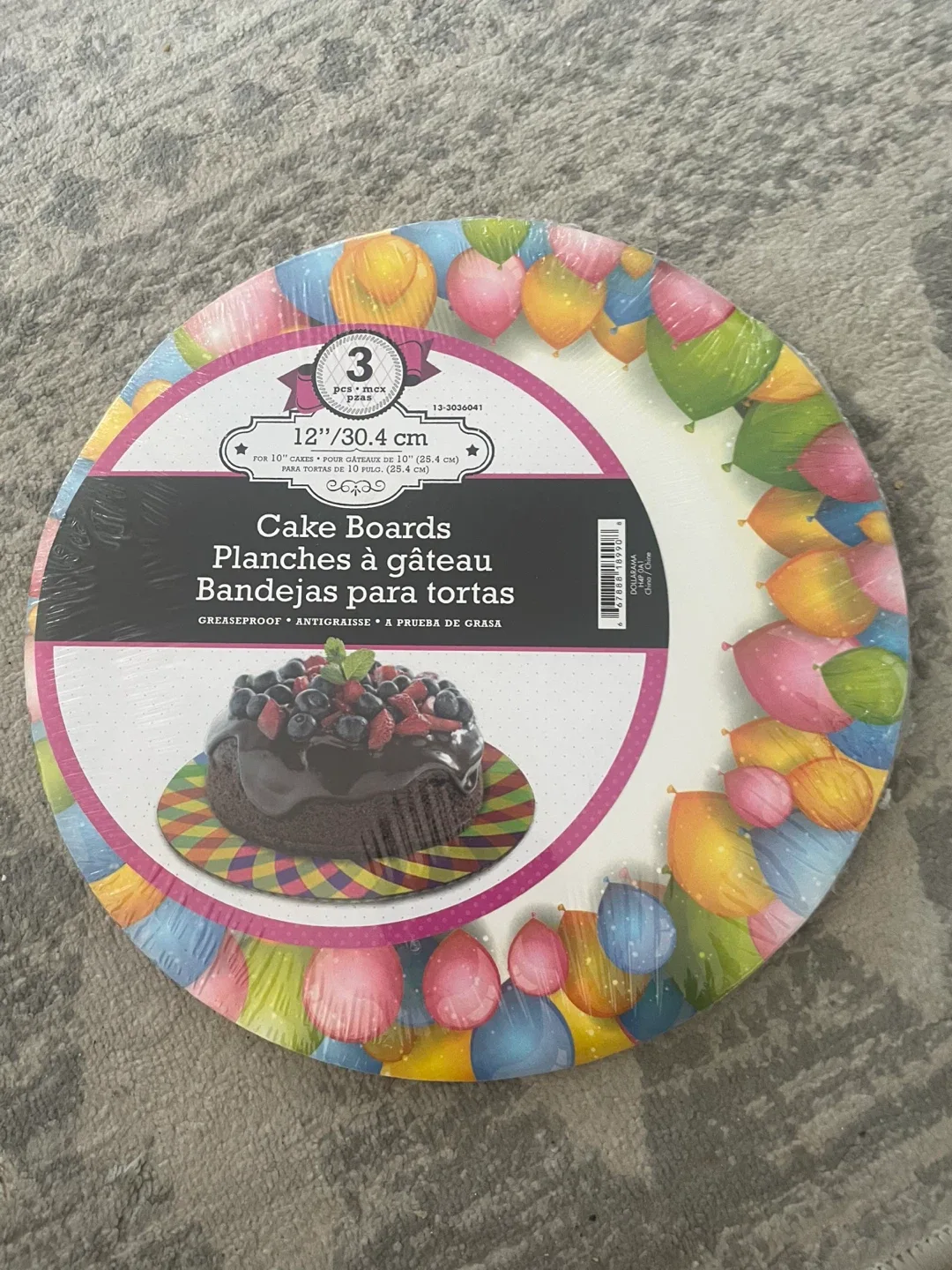 🥕Cake Boards 12"/30.4 cm - New! thumbnail