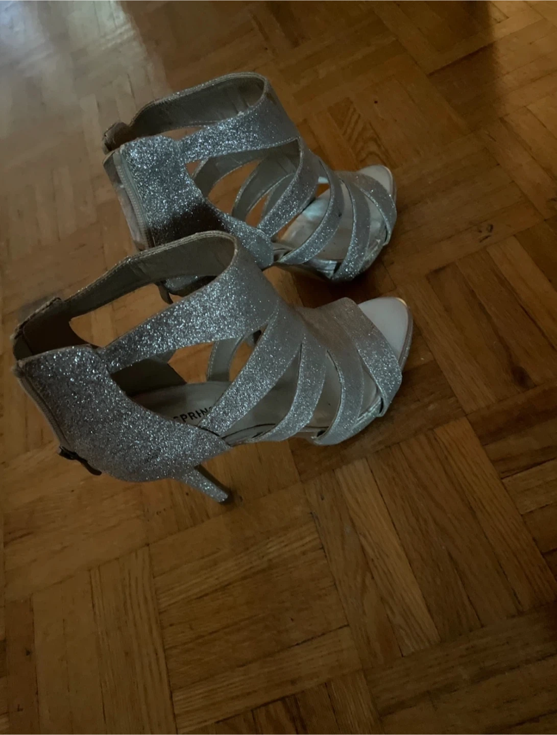 Call It Spring Silver Heels, Size 8.5 🥕