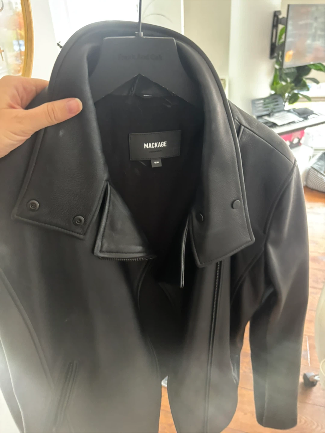 Mackage Black Leather Jacket Size S/M - photo 2