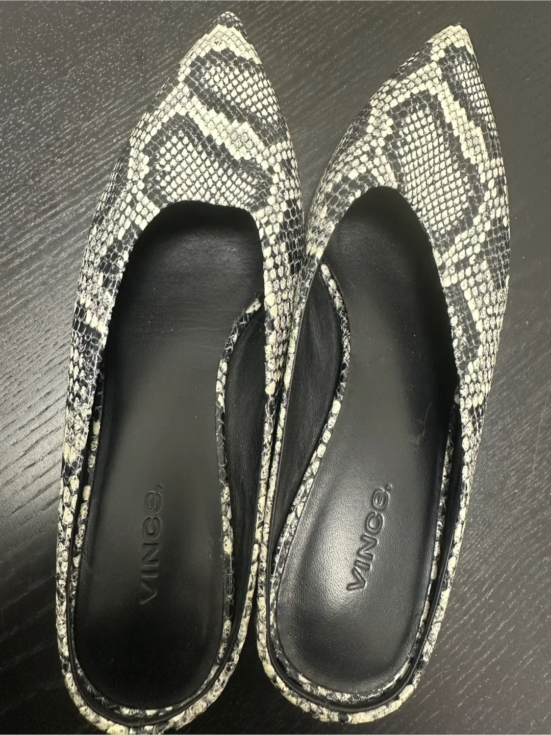 Vince Snakeskin Mules, Size 8.5 image indicator(3)