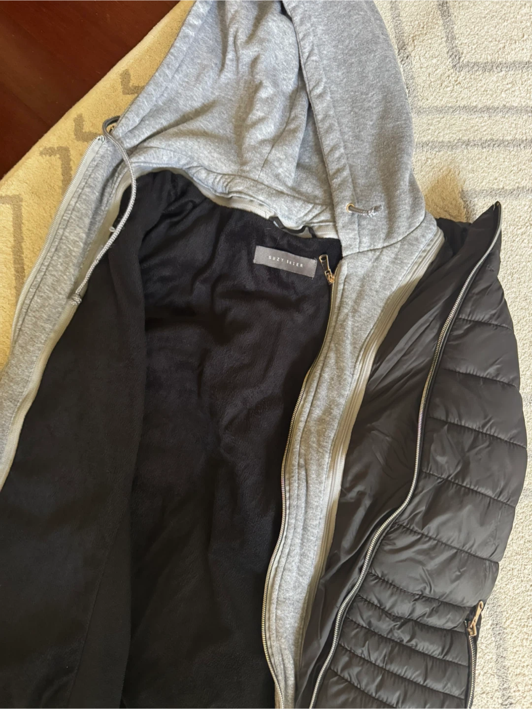 Suzy Shier Black Puffer Vest with Hood - photo 2