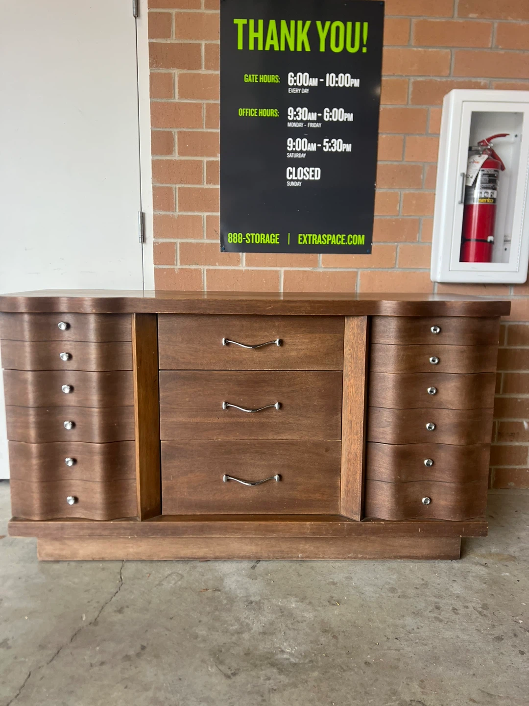 Wooden Dresser with Multiple Drawers