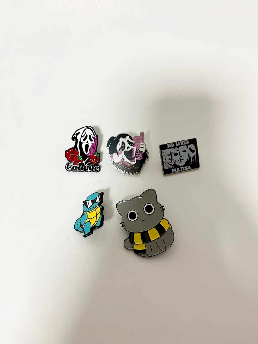 Enamel Pins - Ghostface, Cat, Turtle