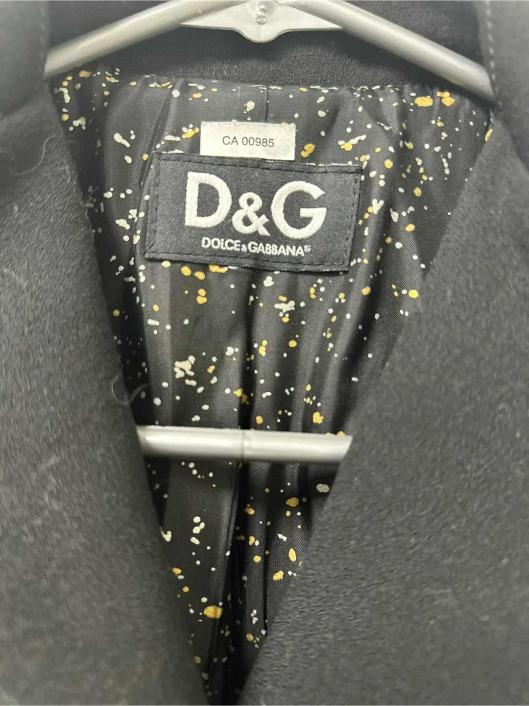 D&G Dolce & Gabbana Black Wool Coat thumbnail