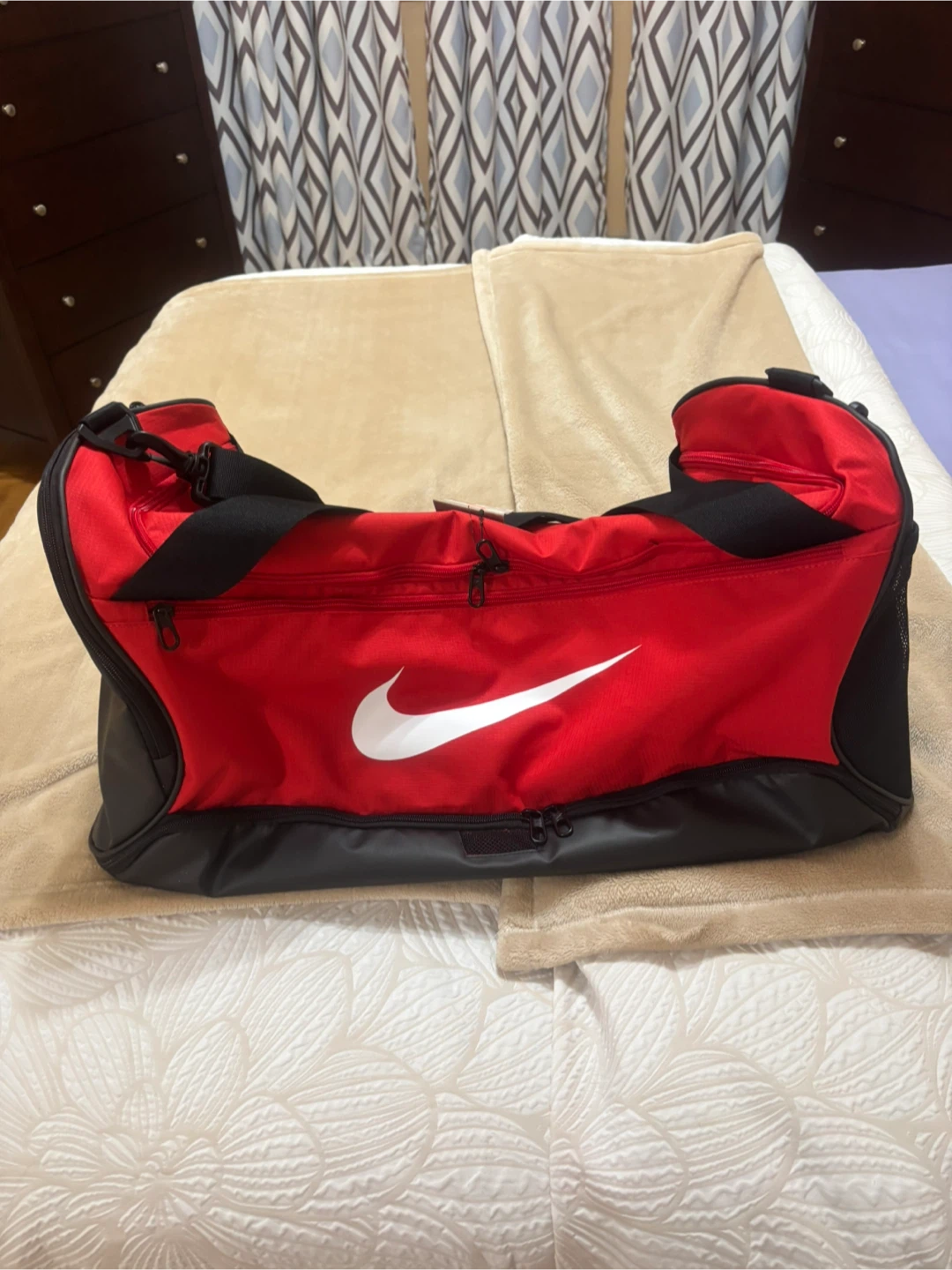 Nike Red & Black Duffle Bag
