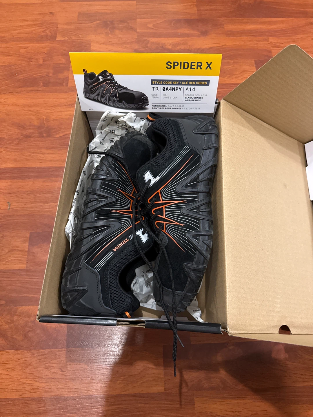 Terra Spider X Men's Safety Shoes - Size 9.5