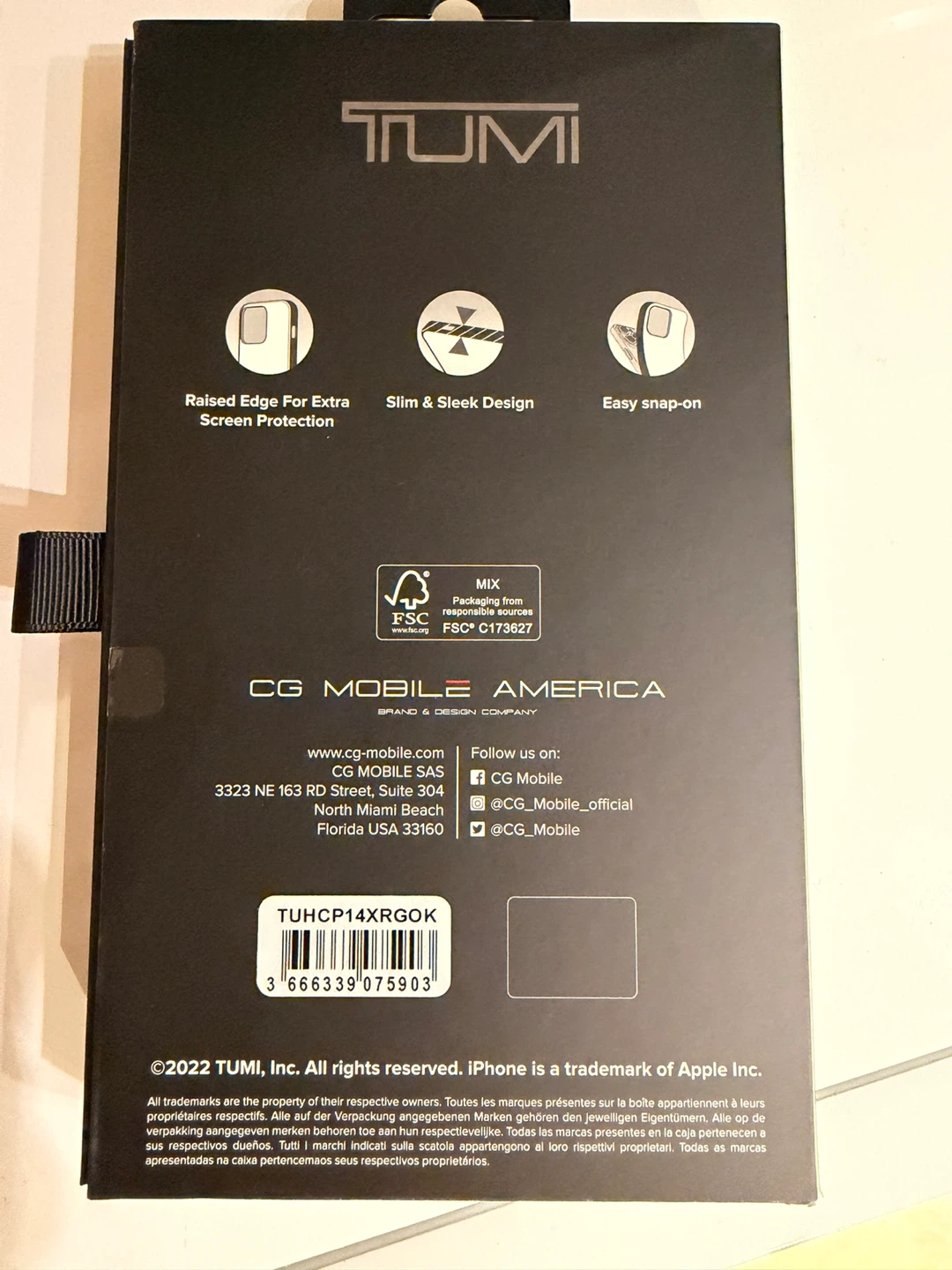 TUMI iPhone 14 Pro Max Black/Gold Leather Case - New! - photo 3
