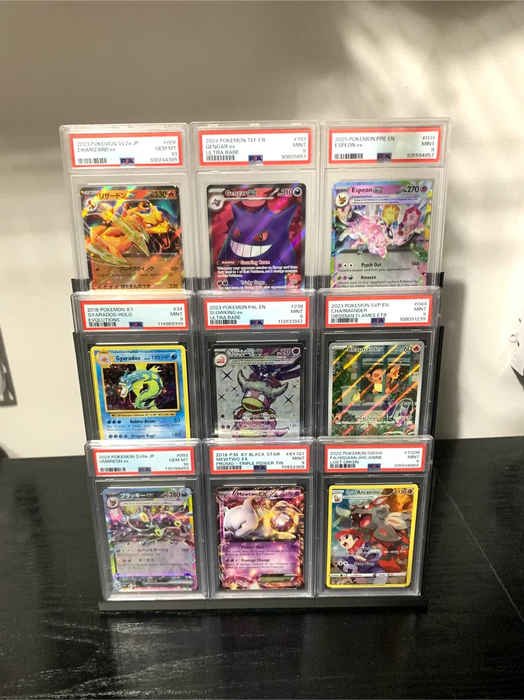 Pokemon PSA Graded Card Display Stand - Black image indicator(9)