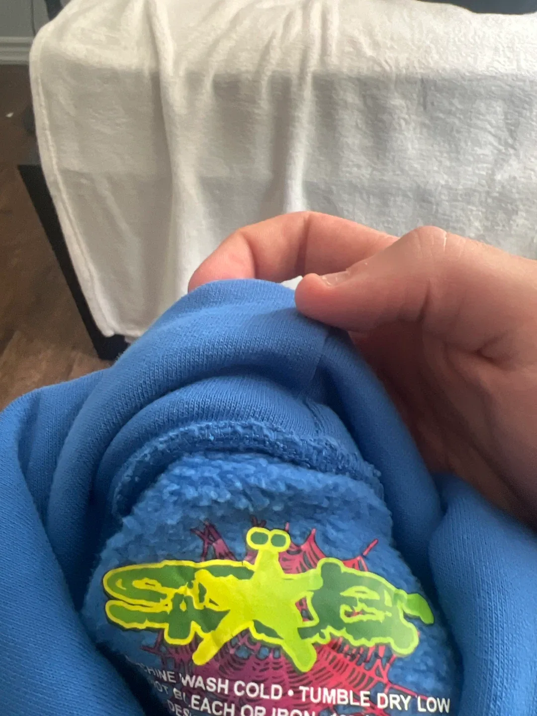 Sp5der Hoodie Blue image indicator(3)