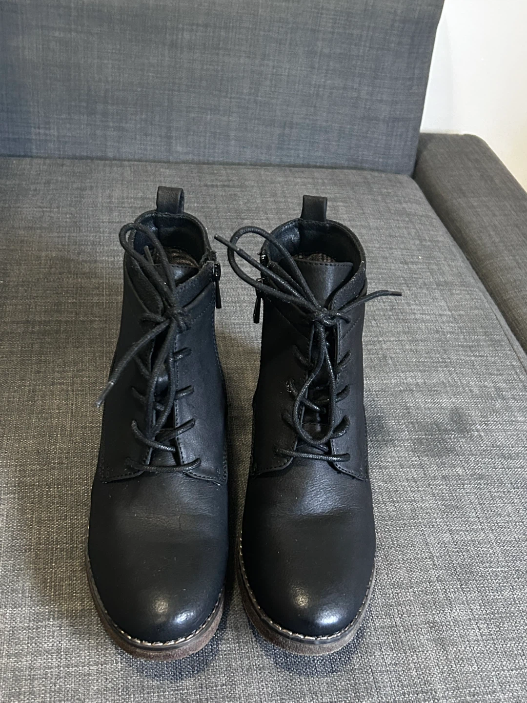 Black Lace-Up Ankle Boots - photo 5