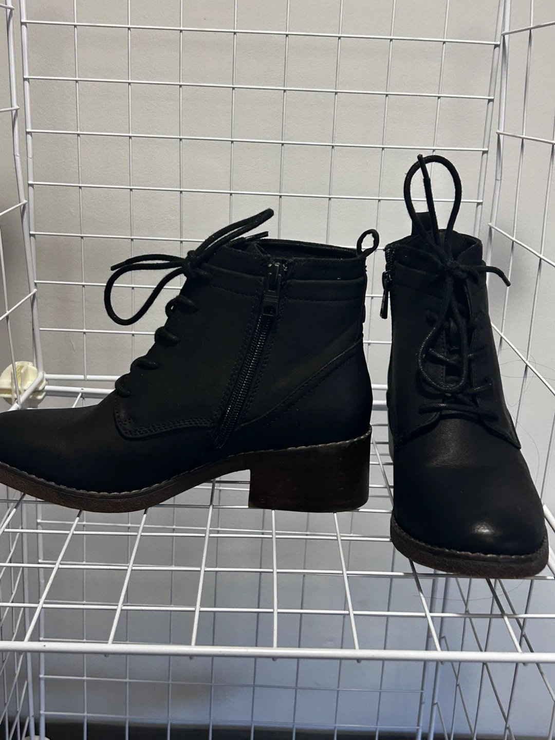 Black Lace-Up Ankle Boots - photo 3