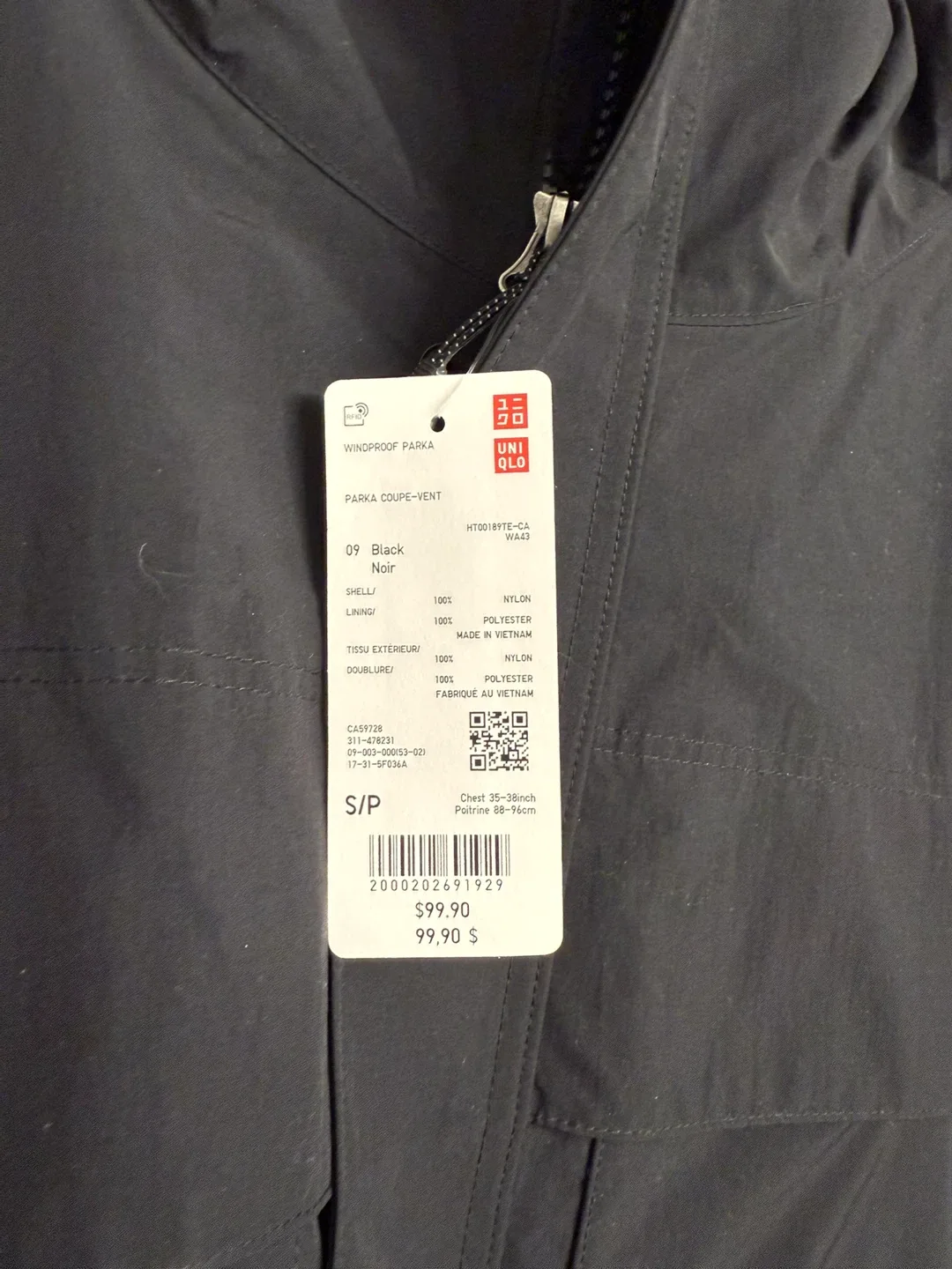 Uniqlo Windproof Parka - Size S image indicator(4)