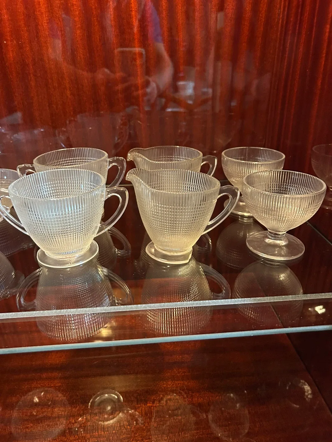 Vintage Clear Glass Dishes Set image indicator(3)