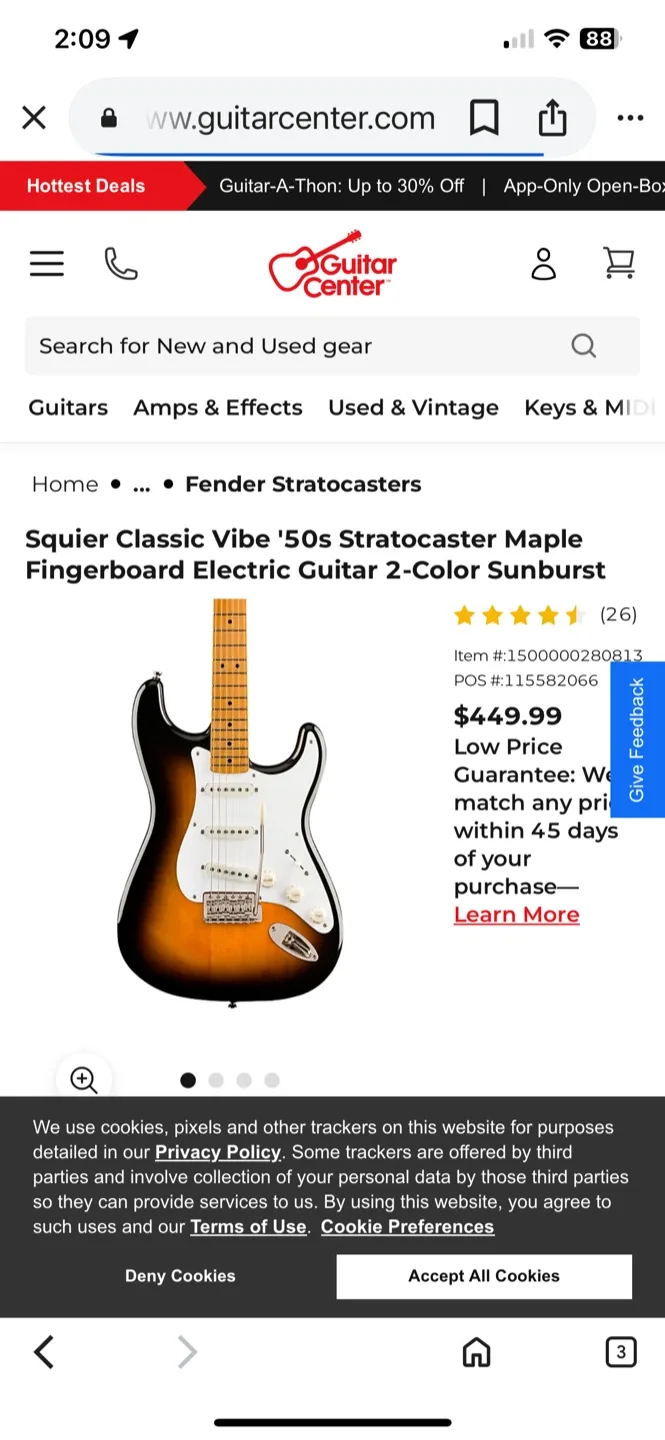 Squier Classic Vibe '50s Stratocaster image indicator(4)