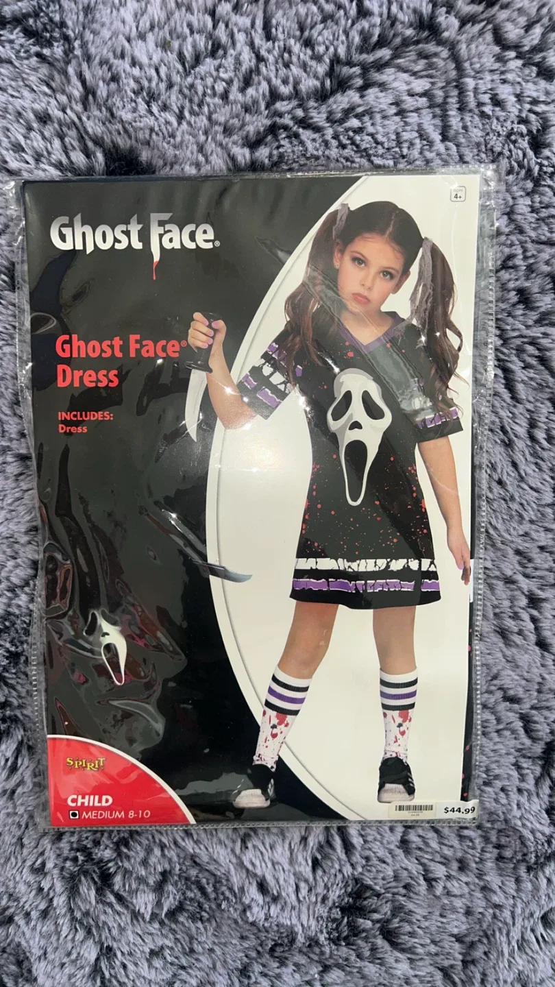Ghost Face Dress - Child Medium (8-10) image indicator(3)