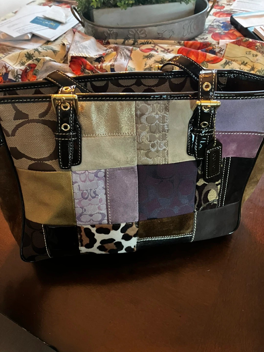 Vintage Coach patchwork bag