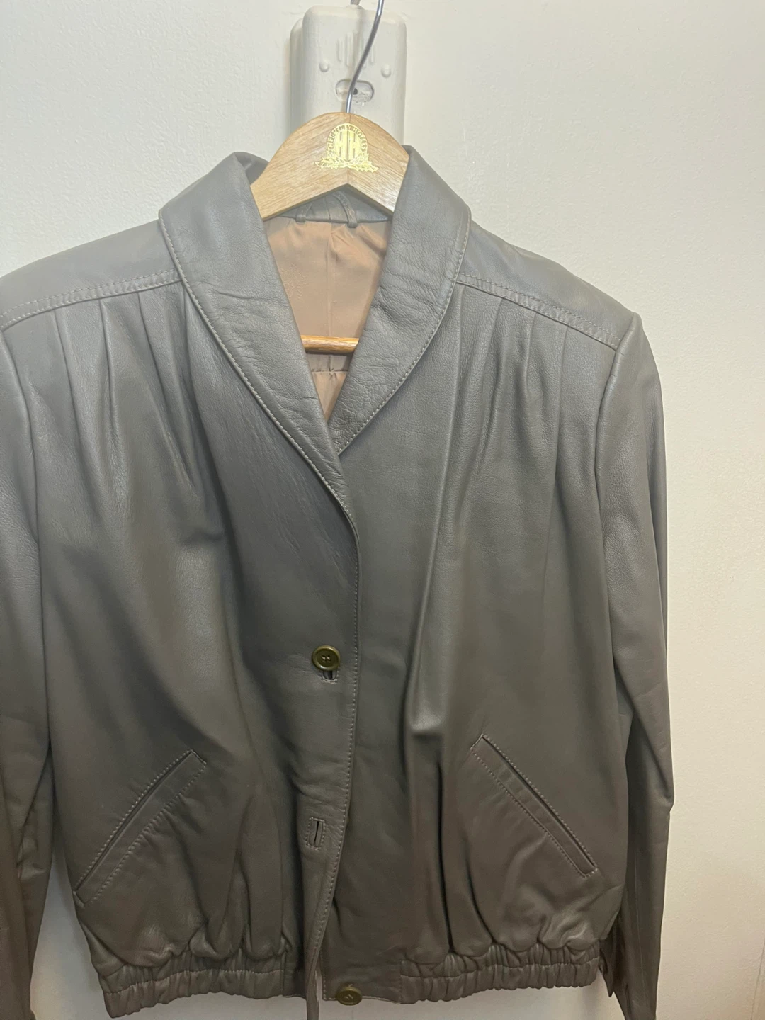 Leather Jacket - Green - photo 3