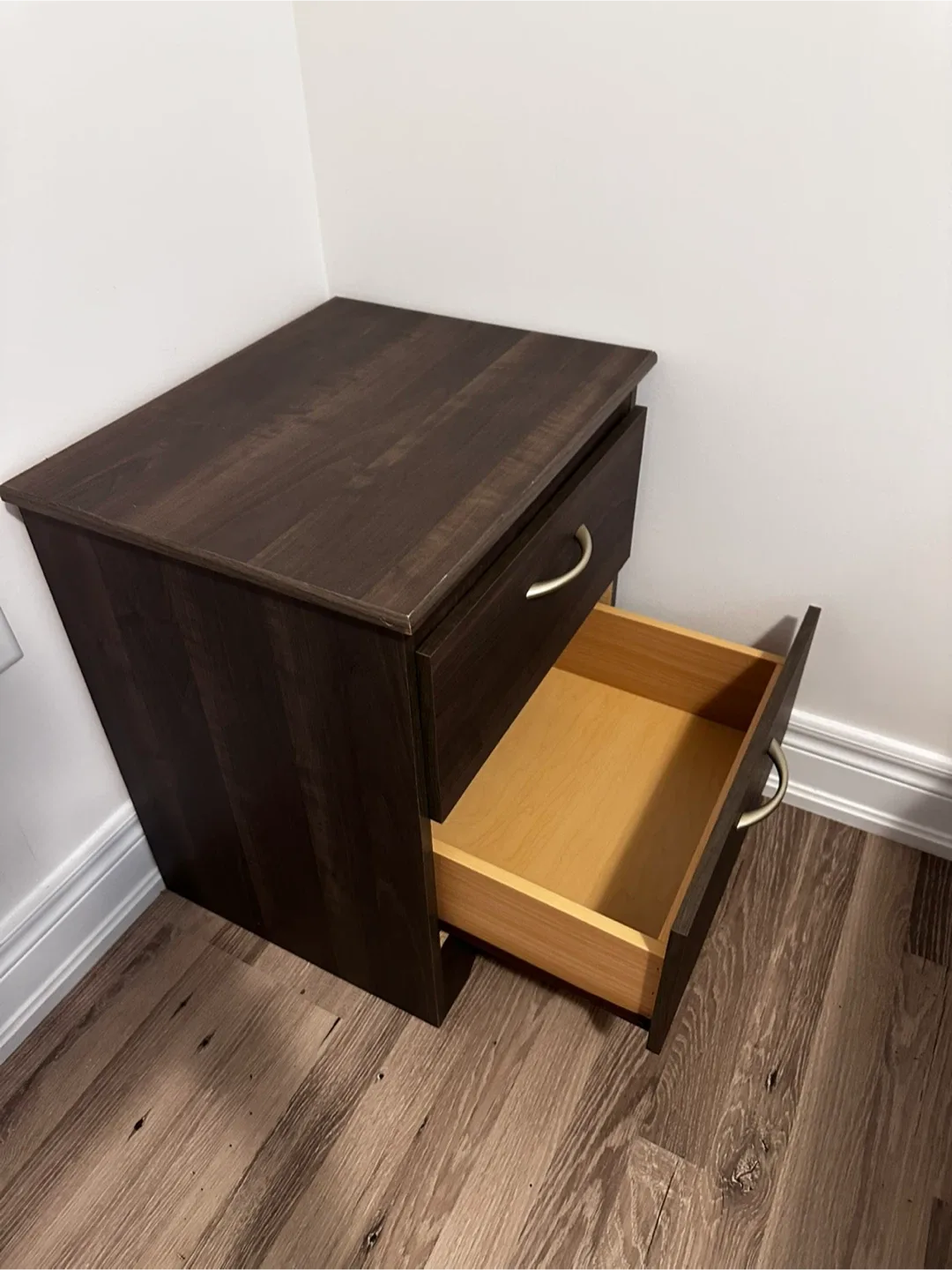 Dark Brown Wood Nightstand image indicator(2)