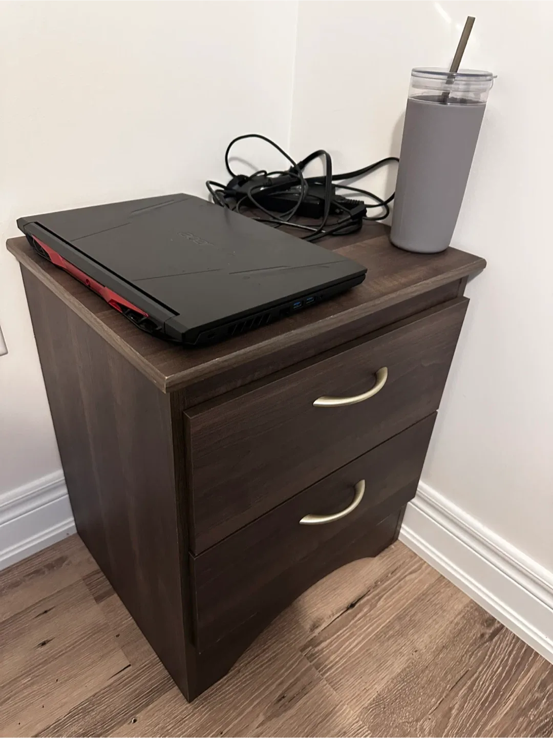 Dark Brown Wood Nightstand image indicator(3)