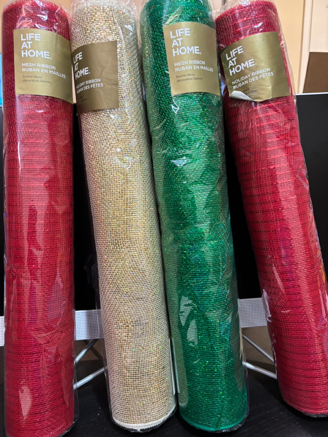 Life at Home Mesh Ribbon - Festive Decor