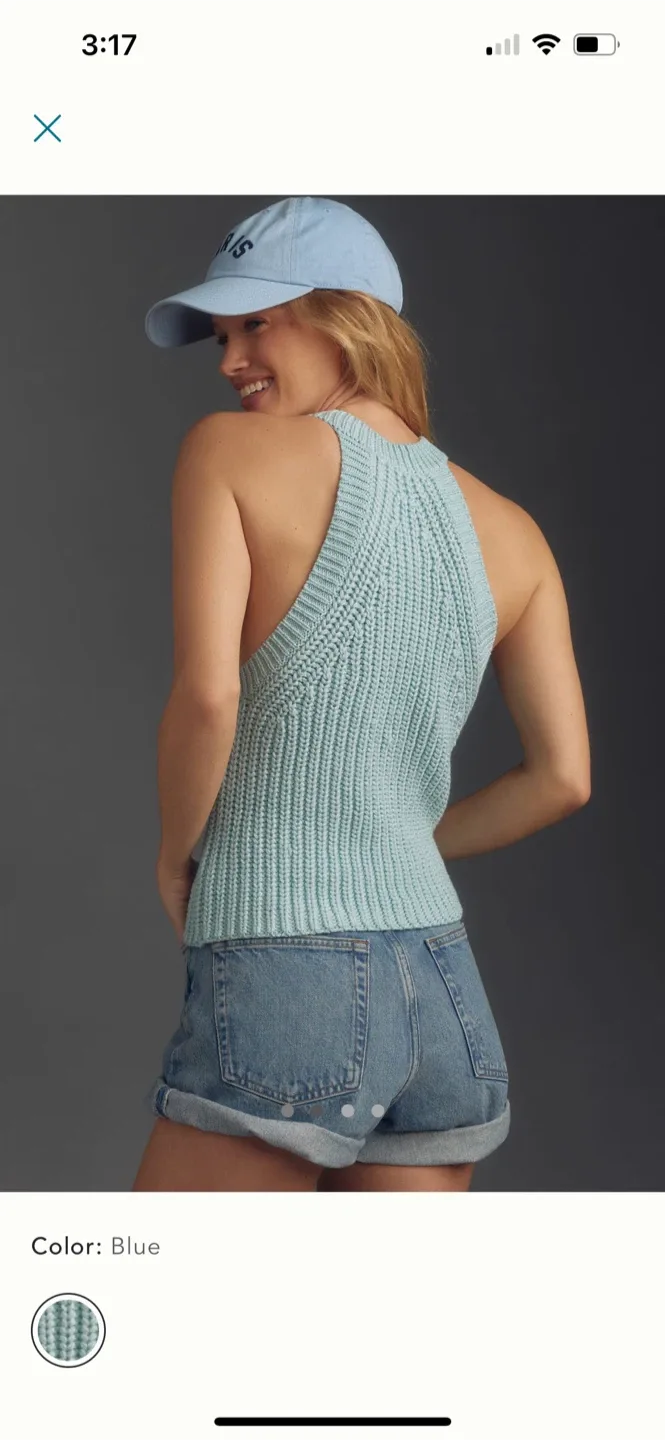 BNWT Anthropologie Halter Sweater Tank M image indicator(3)