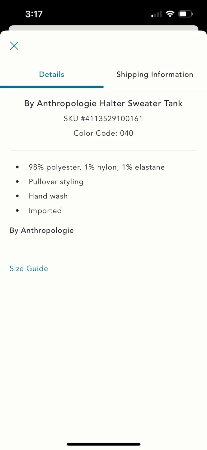 BNWT Anthropologie Halter Sweater Tank M image indicator(5)