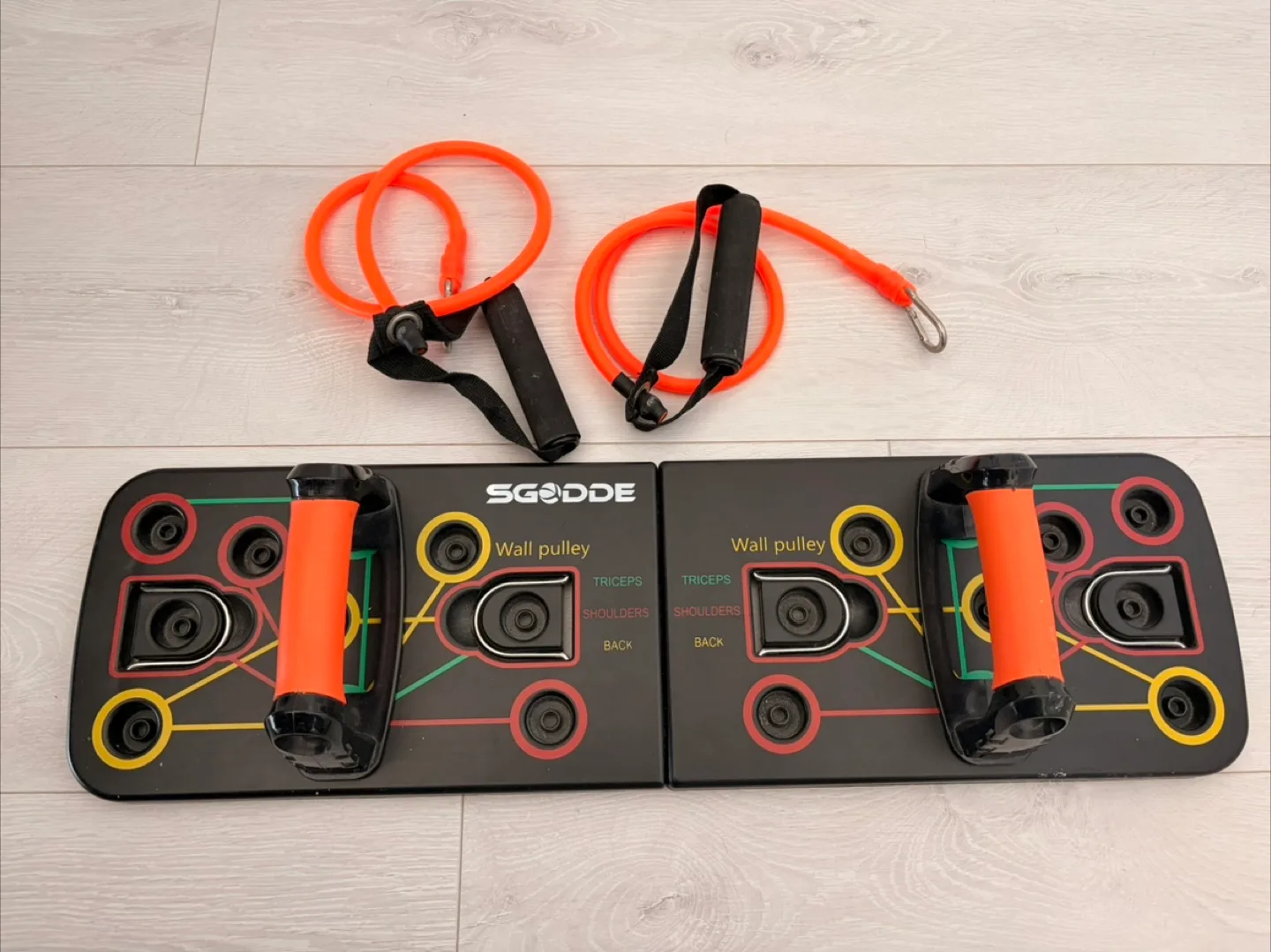 SGODDE Push Up Board with Resistance Bands