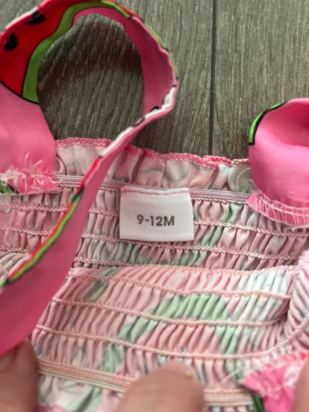 Baby Girl Watermelon Dress & Hat Set (9-12M) image indicator(2)