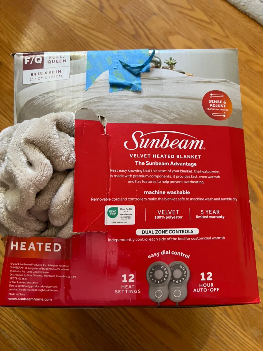 Sunbeam Velvet Heated Blanket Full/Queen Size image indicator(3)