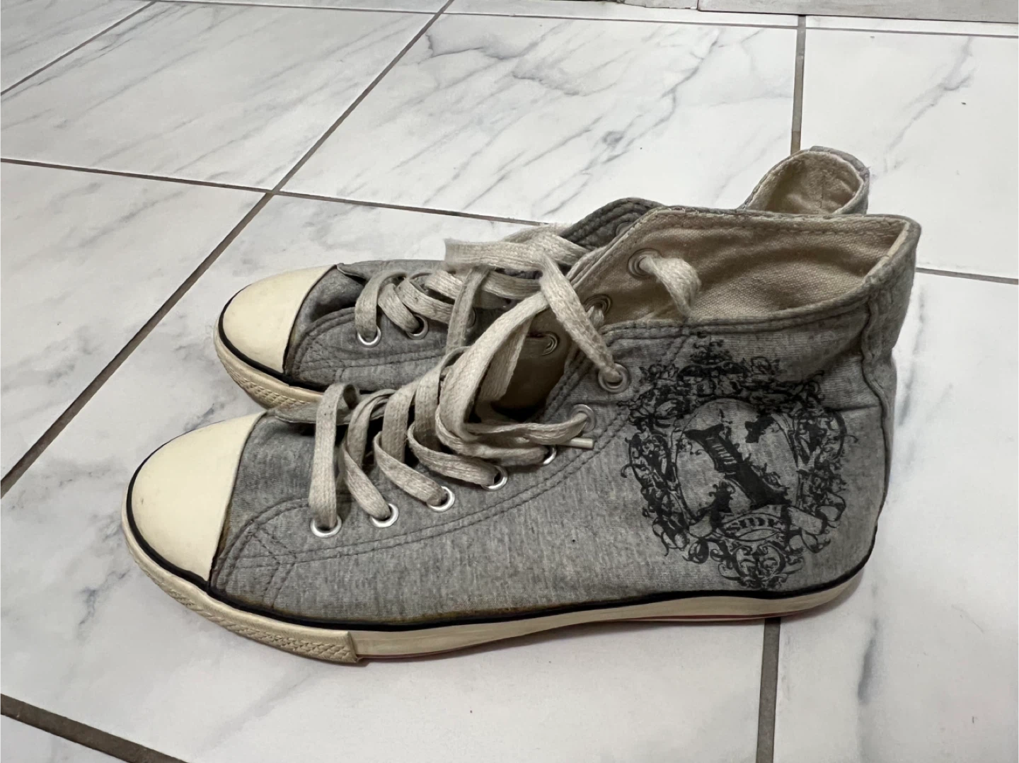 Xside Grey High Top Sneakers - Size 39