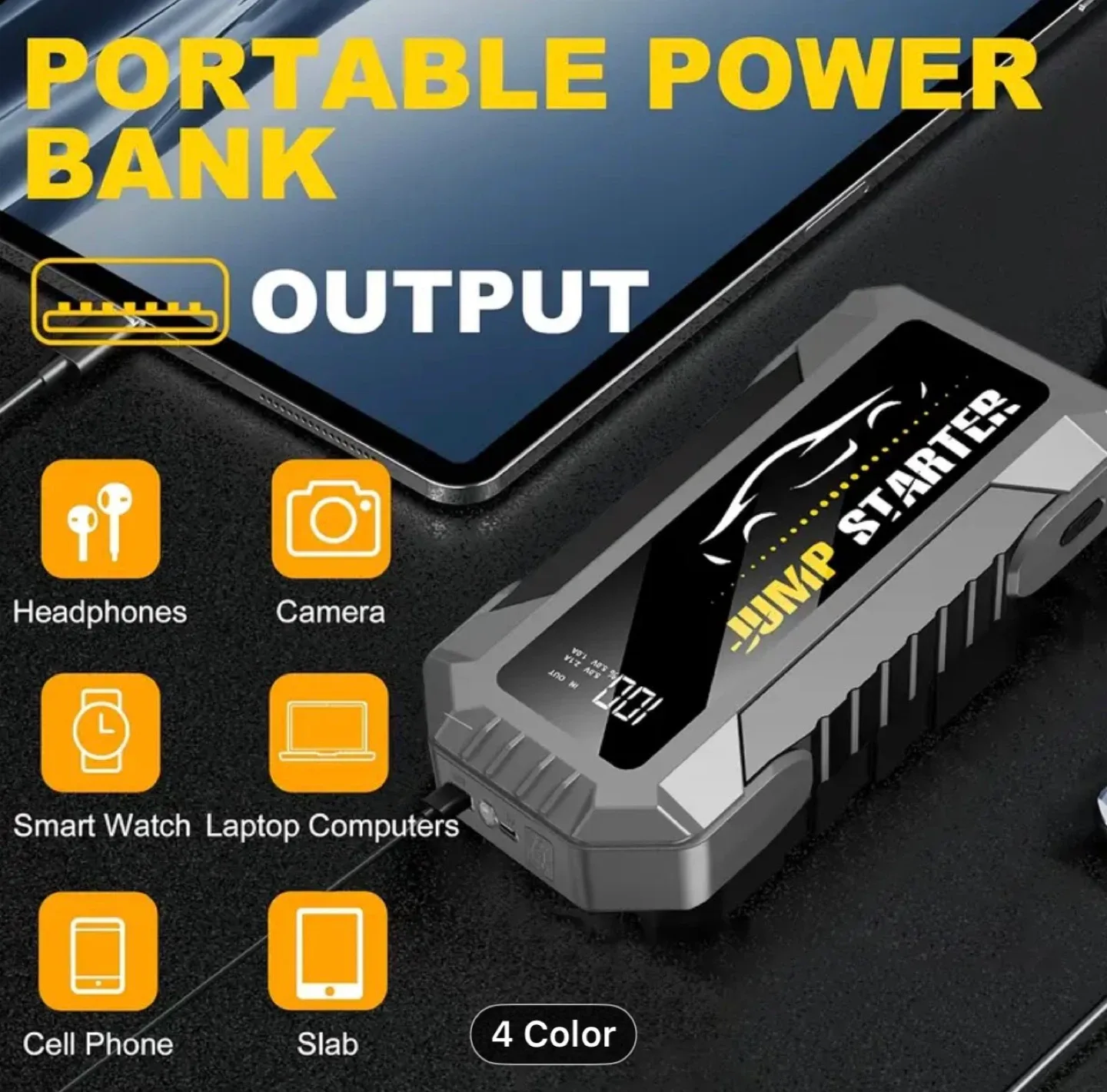 Car Jump Starter, 7000A Peak Car Battery Charger image indicator(3)