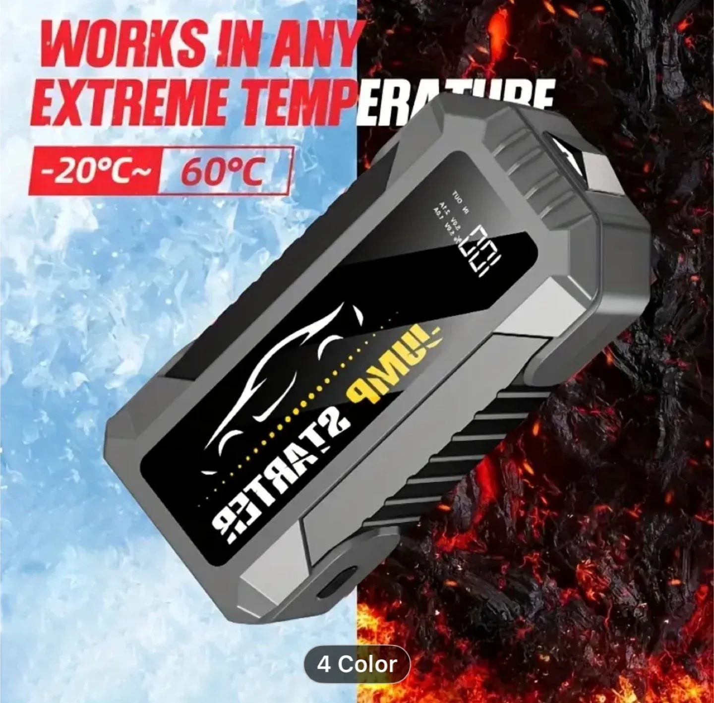 Car Jump Starter, 7000A Peak Car Battery Charger image indicator(6)