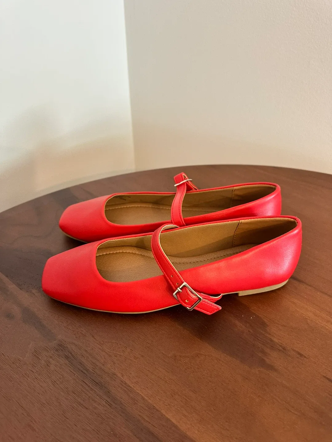 ASOS Red Square Toe Ballet Flats - Size 6 image indicator(2)